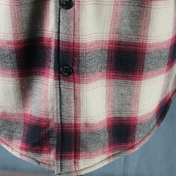 Matix Jacket - The Matix Shirt Jacket Tan and Red Plaid - Men's Large - Picture 5 of 11